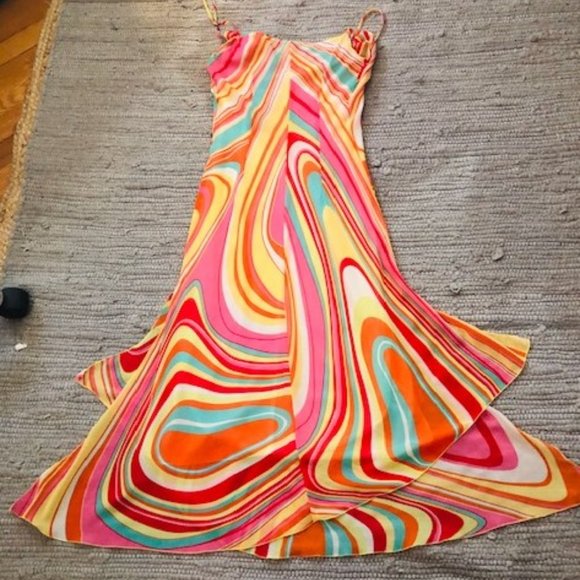 Fun  Multi colored summer dress Size 6 - Picture 3 of 7